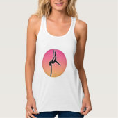 Aerialist op Aerial Silks silhouette dancer pose Tanktop (Voorkant)