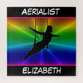 Aerialist op Trapeze Rainbow Burst Legpuzzel