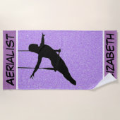 Aerialist Paars Glitter Strandlaken (Voorkant)