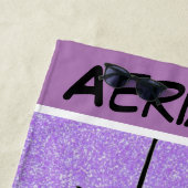 Aerialist Paars Glitter Strandlaken (In situ)