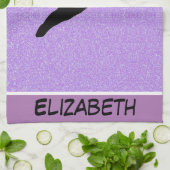 Aerialist Paars Glitter Theedoek (Gevouwen)