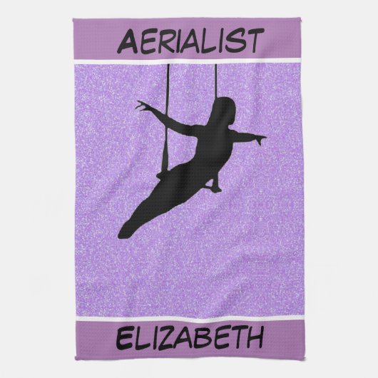 Aerialist Paars Glitter Theedoek (Verticaal)