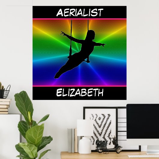 Aerialist Rainbow Burst Poster (Thuiskantoor)
