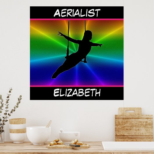 Aerialist Rainbow Burst Poster (Keuken)
