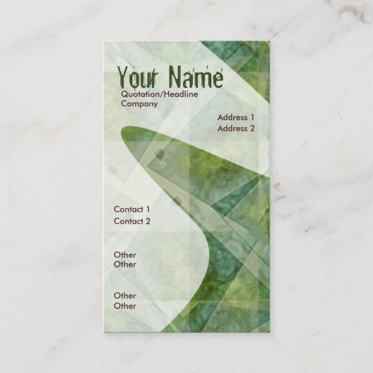 Aerialistisch verticaal Visitekaartje (Voorkant)