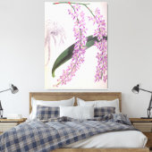 Aerides Lobbii  Lila Lindenia Orchid Canvas Afdruk (Insitu (Slaapkamer))