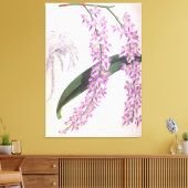 Aerides Lobbii  Lila Lindenia Orchid Canvas Afdruk (Insitu (Woonkamer))