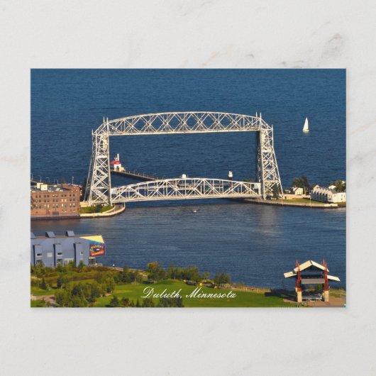 Aeriel Lift Bridge Duluth Minnesota Briefkaart (Voorkant)