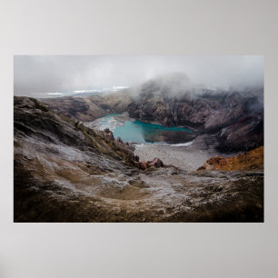 AERIËLE FOTOGRAFIE VAN MACHT, BEDEKT MET FOGS POSTER