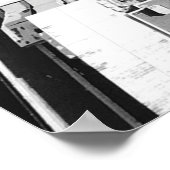 AERIËLE GRAYSCALE FOTOGRAFIE VAN GEBOUWEN POSTER (Hoek)