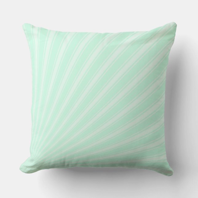 Aero Blue Color Stripe Funky Patroon Kussen (Voorkant)