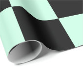 Aero Blue en Black Checkered Pattern Cadeaupapier (Rol Hoek)