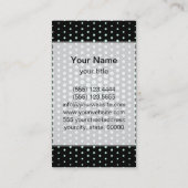 Aero blue Stippen Modern Black Visitekaartje (Achterkant)