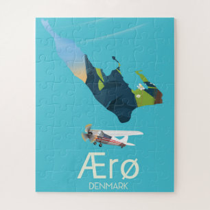 AErø, Denemarken Kaart Legpuzzel