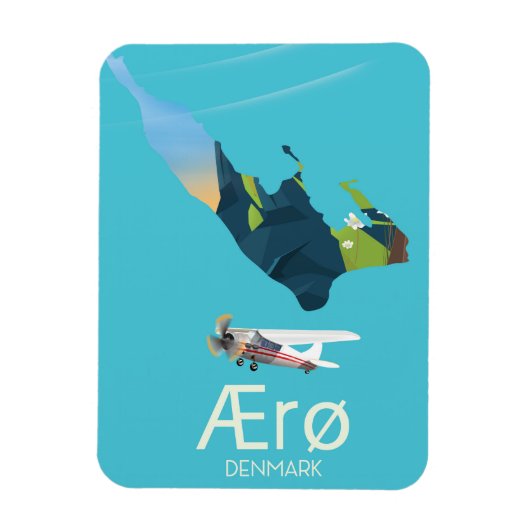AErø, Denemarken Kaart Magneet (Verticaal)