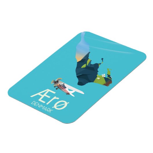 AErø, Denemarken Kaart Magneet (Linkerzijde)