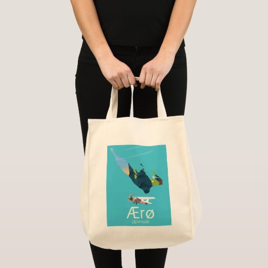 AErø, Denemarken Kaart Tote Bag (Voorkant (product))