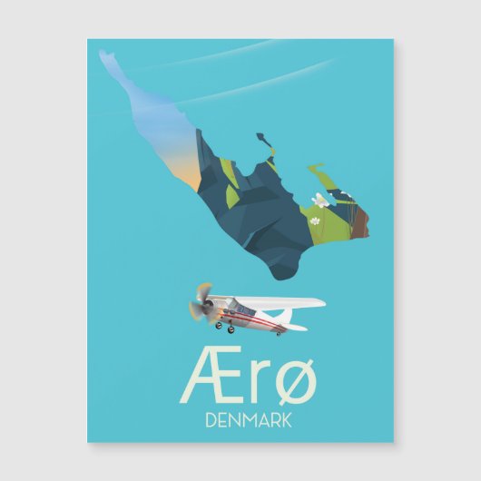 Ærø, Denemarken Reisposter kaart (Voorkant)