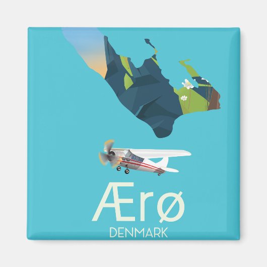 Ærø, Denemarken Reisposter kaart Magneet (Voorkant)