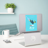 Ærø, Denemarken Reisposter kaart Sticker (Laptop op bureau)