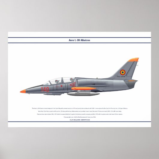 Aero L-39 Roemenië Poster (Voorkant)
