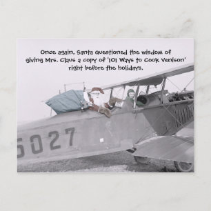 Aero Santa! -Briefkaart Feestdagenkaart