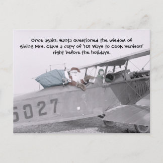 Aero Santa! -Briefkaart Feestdagenkaart