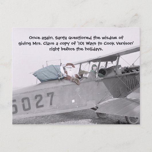 Aero Santa! -Briefkaart Feestdagenkaart (Voorkant)