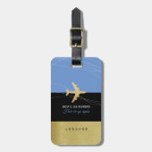 Aero Travel Bags Identifier Elegant Blauw Bagagelabel (Voorkant verticaal)