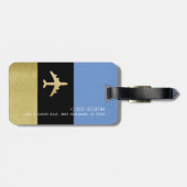 Aero Travel Bags Identifier Elegant Blauw Bagagelabel (Achterkant horizontaal)