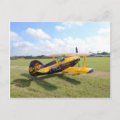 Aerobatic bi-Plane on Field Briefkaart (Voorkant)