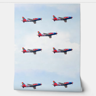 aerobatic vliegtuig voor het zwevende luchtruim behang