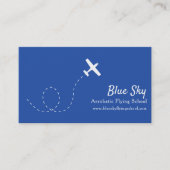 Aerobatic white blue modern aviation visitekaartje (Voorkant)