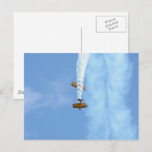 Aerobatische vleugelvliegtuigen briefkaart (Voorkant / Achterkant)