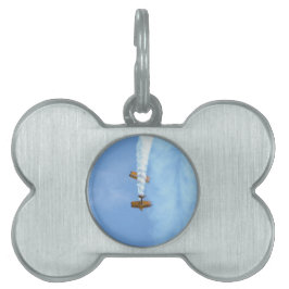 Aerobatische vleugelvliegtuigen huisdieren naamplaatje