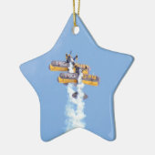 Aerobatische vleugelvliegtuigen keramisch ornament (Links)