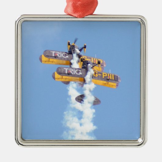Aerobatische vleugelvliegtuigen metalen ornament (Voorkant)