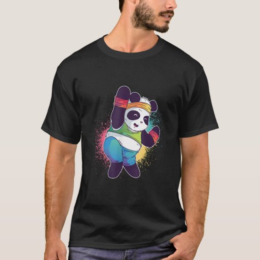 Aërobe Dance S Panda Dance S T-shirt (Voorkant)