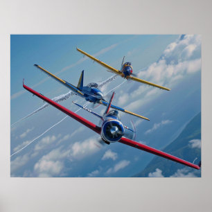 Aërobe vliegtuigen poster