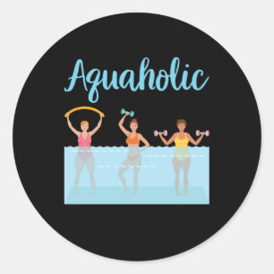 Aerobe wateraerobe artikelen ronde sticker