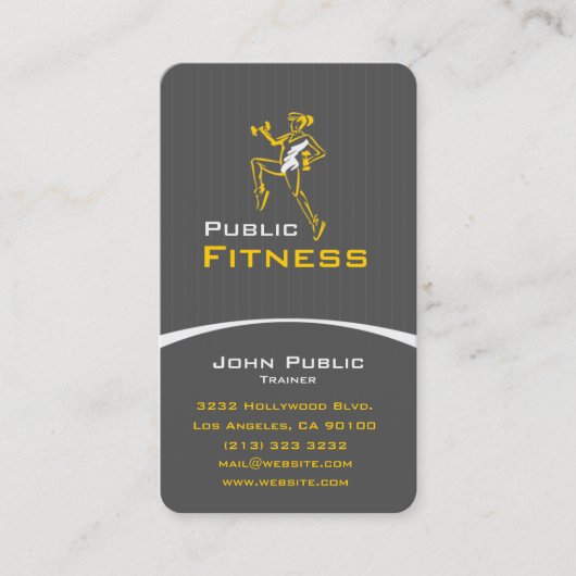 Aerobic Fitness Personal Trainer Visitekaartje (Voorkant)
