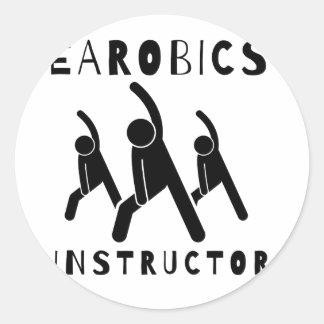 Aerobics Instrucor Ronde Sticker