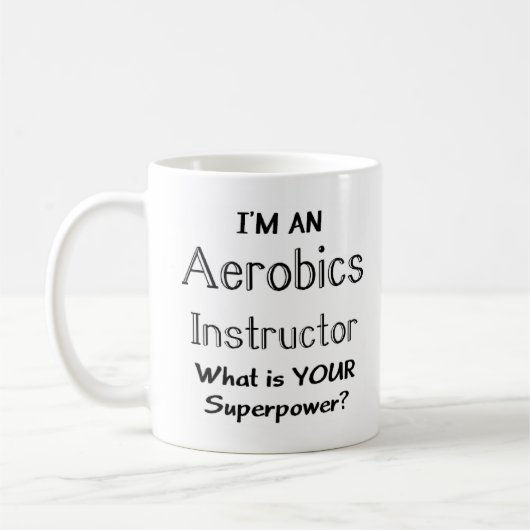 aerobics instructeur koffiemok (Links)