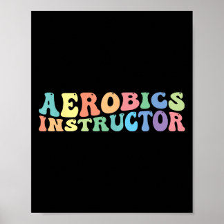 Aerobics instructeur oefening fitness poster