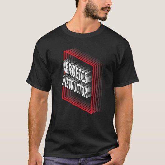 Aerobics Instructor Job Title Appreciation Retro T-shirt (Voorkant)