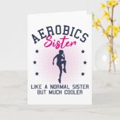Aerobics Sister Gezegde Funny Gymnastiek Gift Kaart (Gele Bloem)