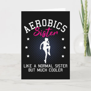 Aerobics Sister Gezegde Funny Gymnastiek Gift Kaart