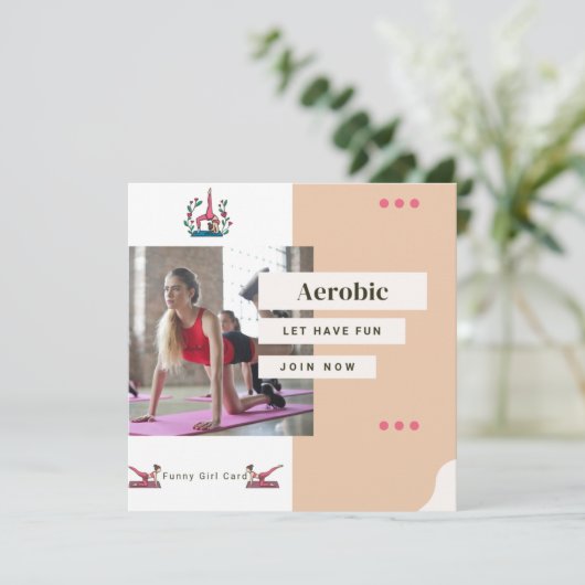 Aerobics Sister Saying Funny Gymnastics Gift Bedankkaart (Staand voorkant)