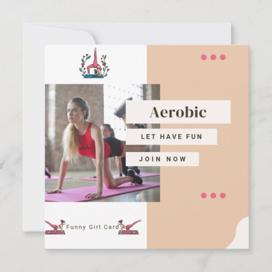 Aerobics Sister Saying Funny Gymnastics Gift Bedankkaart (Voorkant)