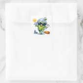 Aerobics Smoothie Vierkante Sticker (Tas)
